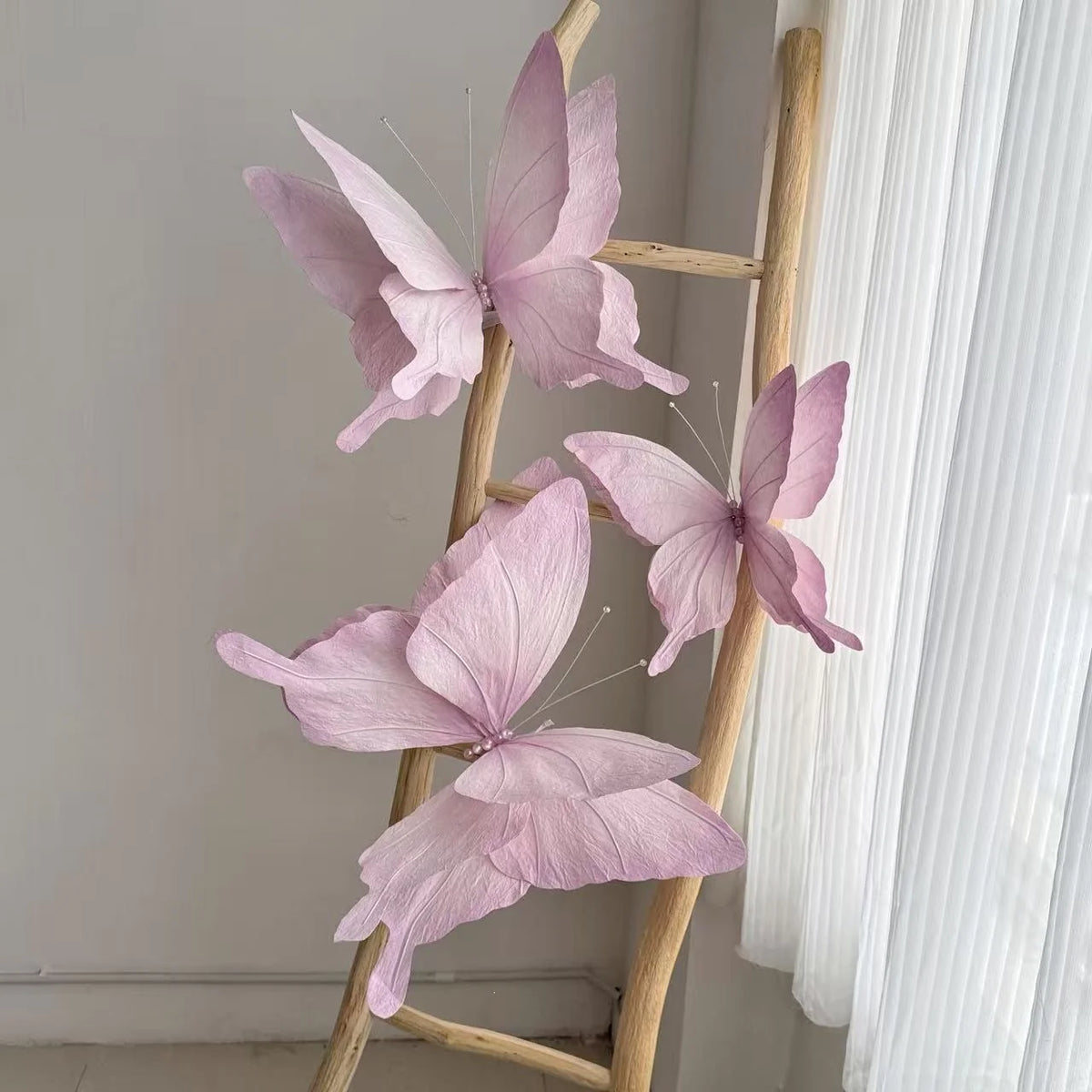 Butterfly Wall Decor Detailed Paper & Wire Easy Hang