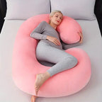 C-Shaped Body Pillow Contoured Support Machine-Washable Cover
