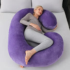 C-Shaped Body Pillow Contoured Support Machine-Washable Cover