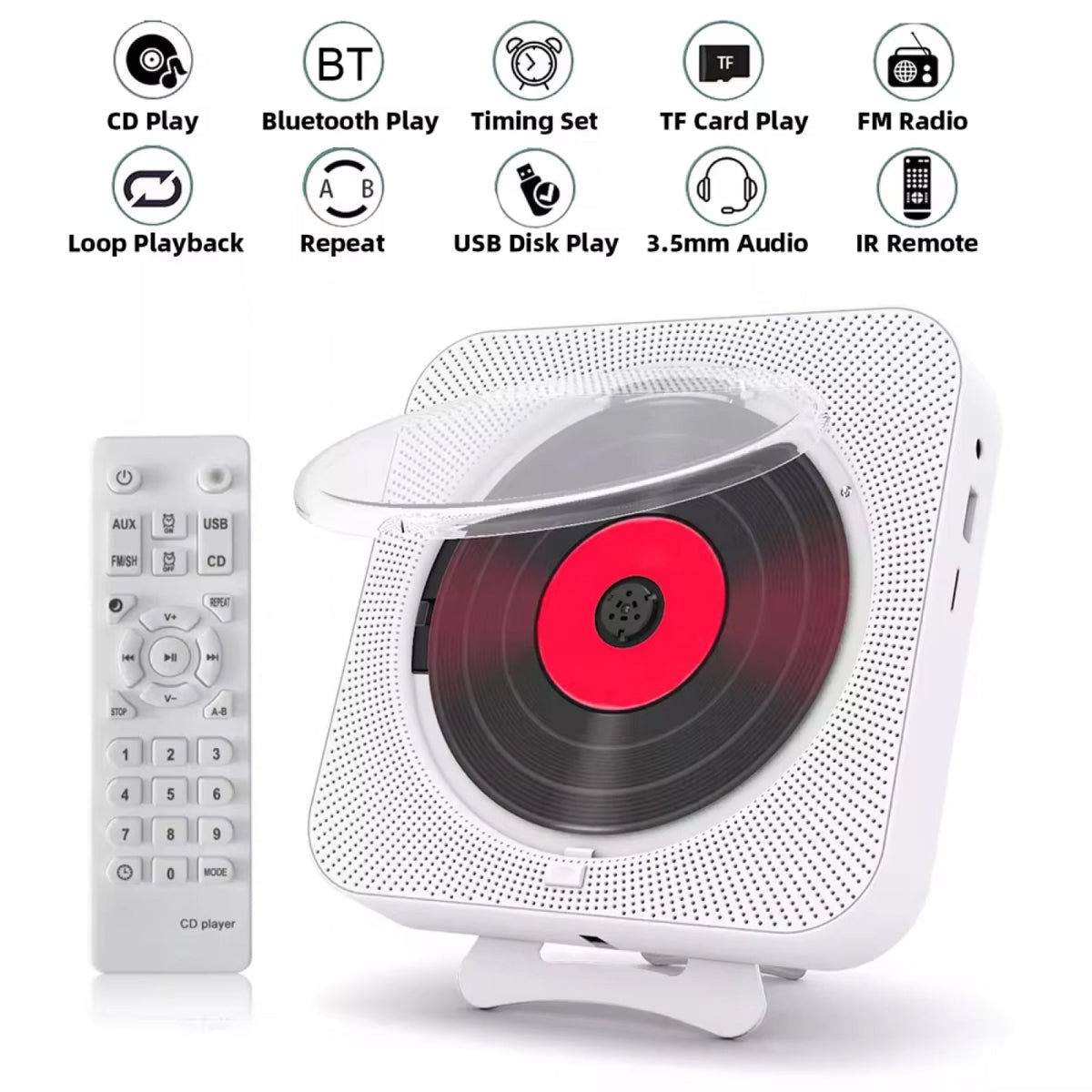 CD Player 6-in-1 Bluetooth & FM Radio
