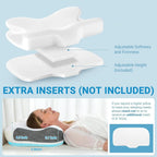 CPAP Pillow Memory Foam Dual Mask Cutouts