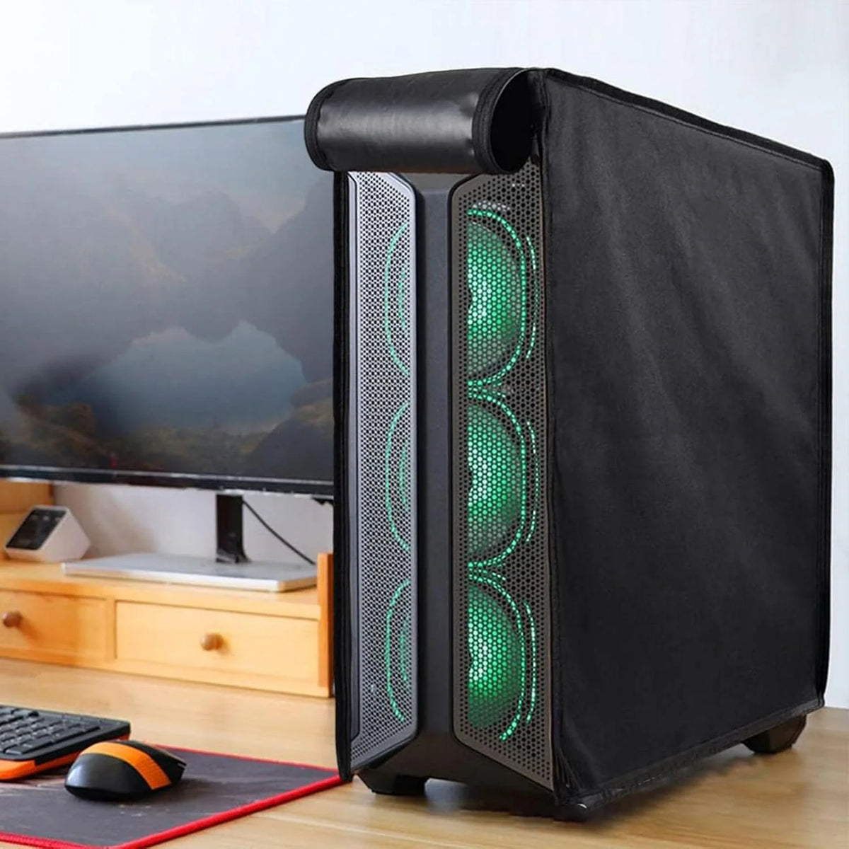 CPU Dust Cover Waterproof Oxford Cloth Dual Zippers