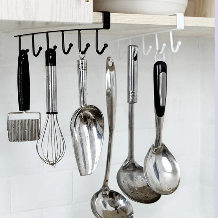 Cabinet Door Rack Nail-Free Wrought Iron 22 lb Capacity