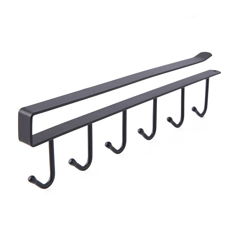 Cabinet Door Rack Nail-Free Wrought Iron 22 lb Capacity