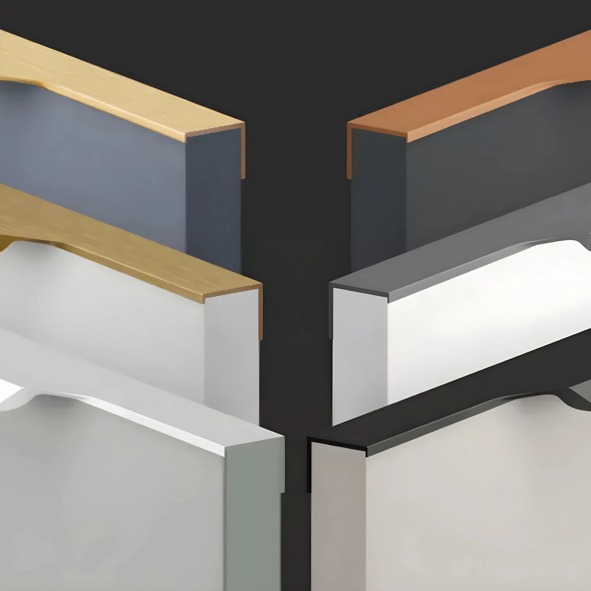 Cabinet Edge Pull Angled Profile & Anti-Fingerprint