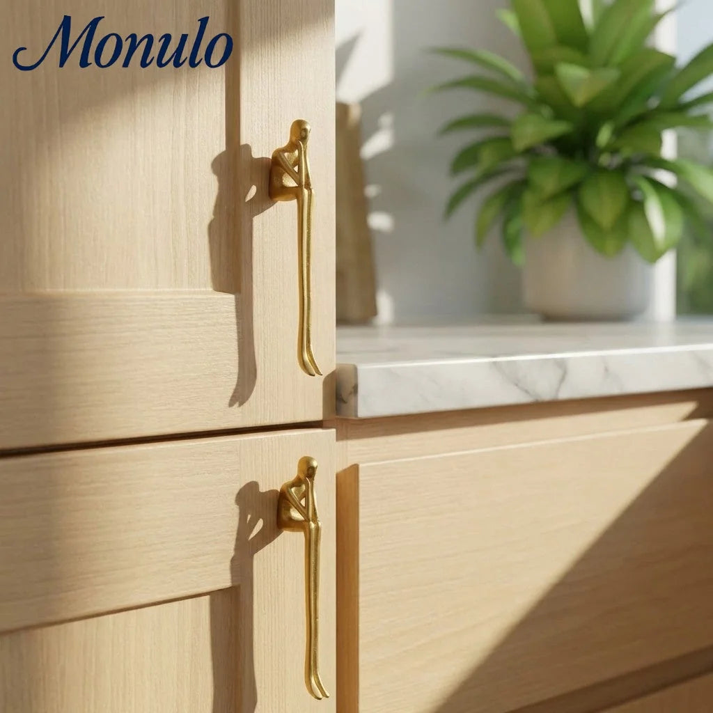 Cabinet Handle Minimalist Scandinavian Brass Silver Pink