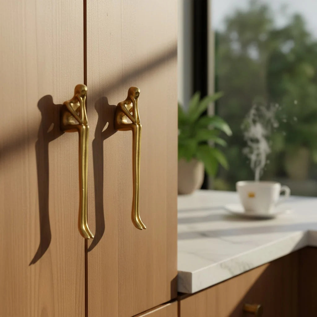 Cabinet Handle Minimalist Scandinavian Brass Silver Pink