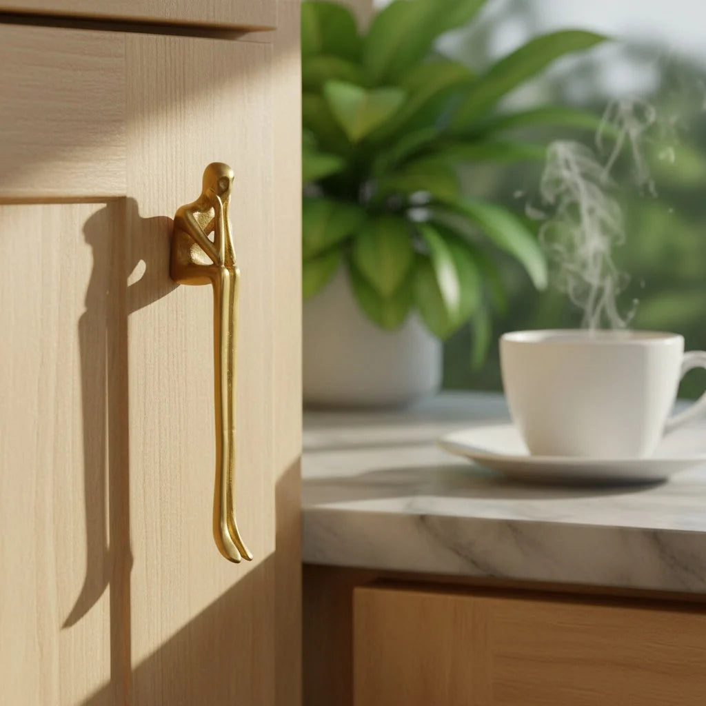 Cabinet Handle Minimalist Scandinavian Brass Silver Pink