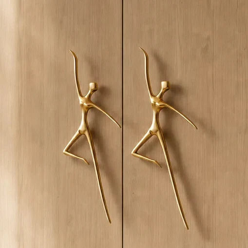Cabinet Handle Solid Brass Thinker Design
