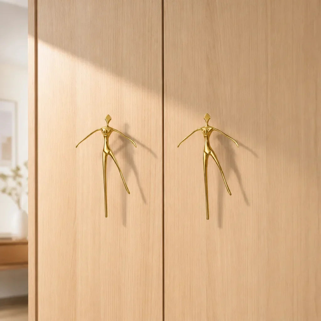 Cabinet Handle Solid Brass Thinker Design
