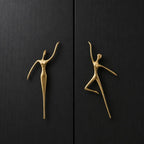 Cabinet Handle Solid Brass Thinker Design