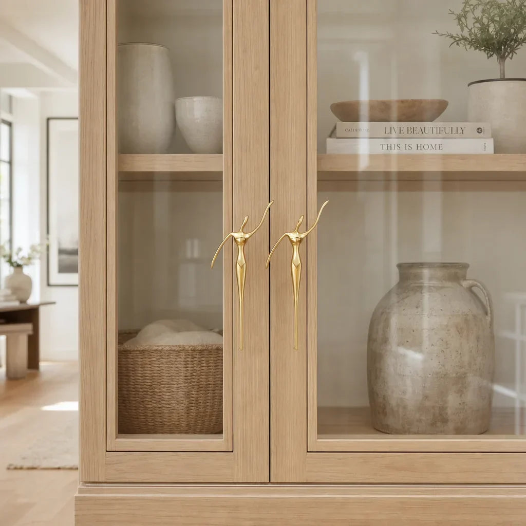 Cabinet Handle Solid Brass Thinker Design