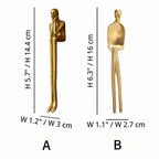 Cabinet Handle Solid Brass Thinker Design