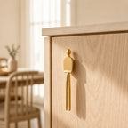 Cabinet Handle Solid Brass Thinker Design