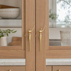Cabinet Handle Solid Brass Thinker Design
