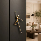 Cabinet Handle Solid Brass Thinker Design