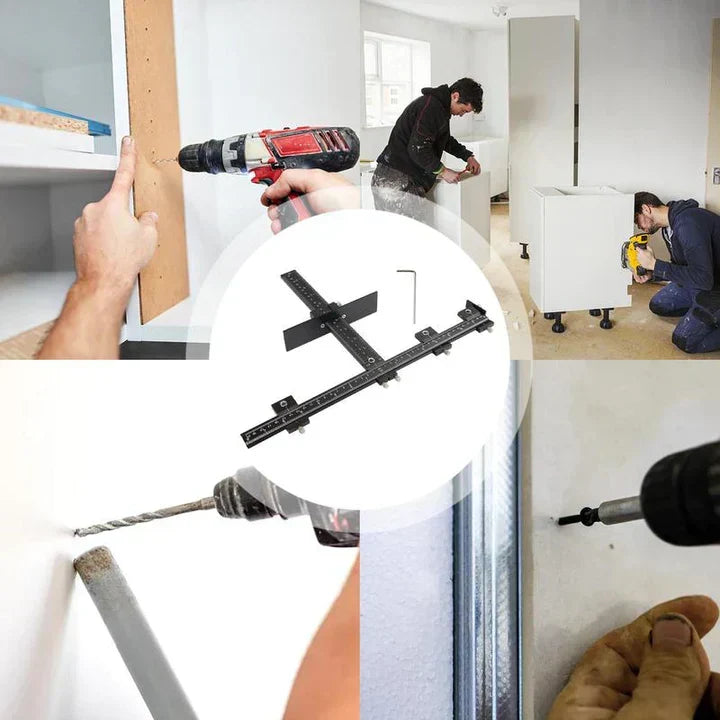 Cabinet Installation Template Anodized Aluminum & Hardened Steel Bushings