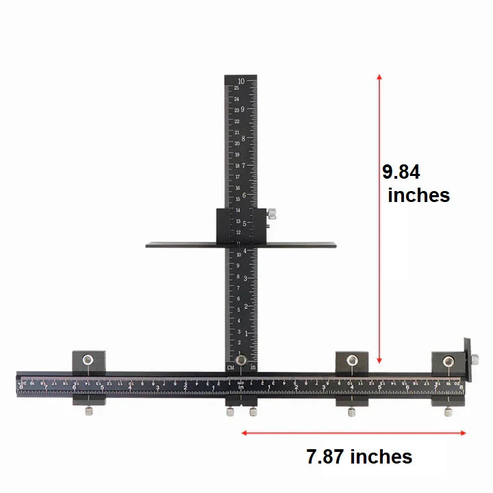 Cabinet Installation Template Anodized Aluminum & Hardened Steel Bushings