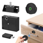 Cabinet Lock Fingerprint Quick Unlock No-Drill Mounting