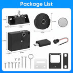 Cabinet Lock Fingerprint Quick Unlock No-Drill Mounting
