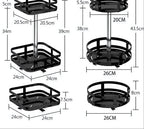Cabinet Organizer 360 Degree Rotation Height Adjustable & Space-Saving