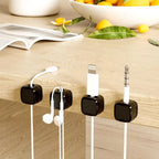 Cable Clips Magnetic Snap-On Set of 6