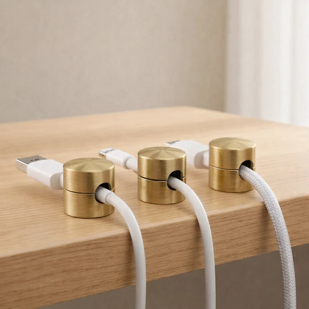 Cable Clips Metal Screw-Mount Set of 3