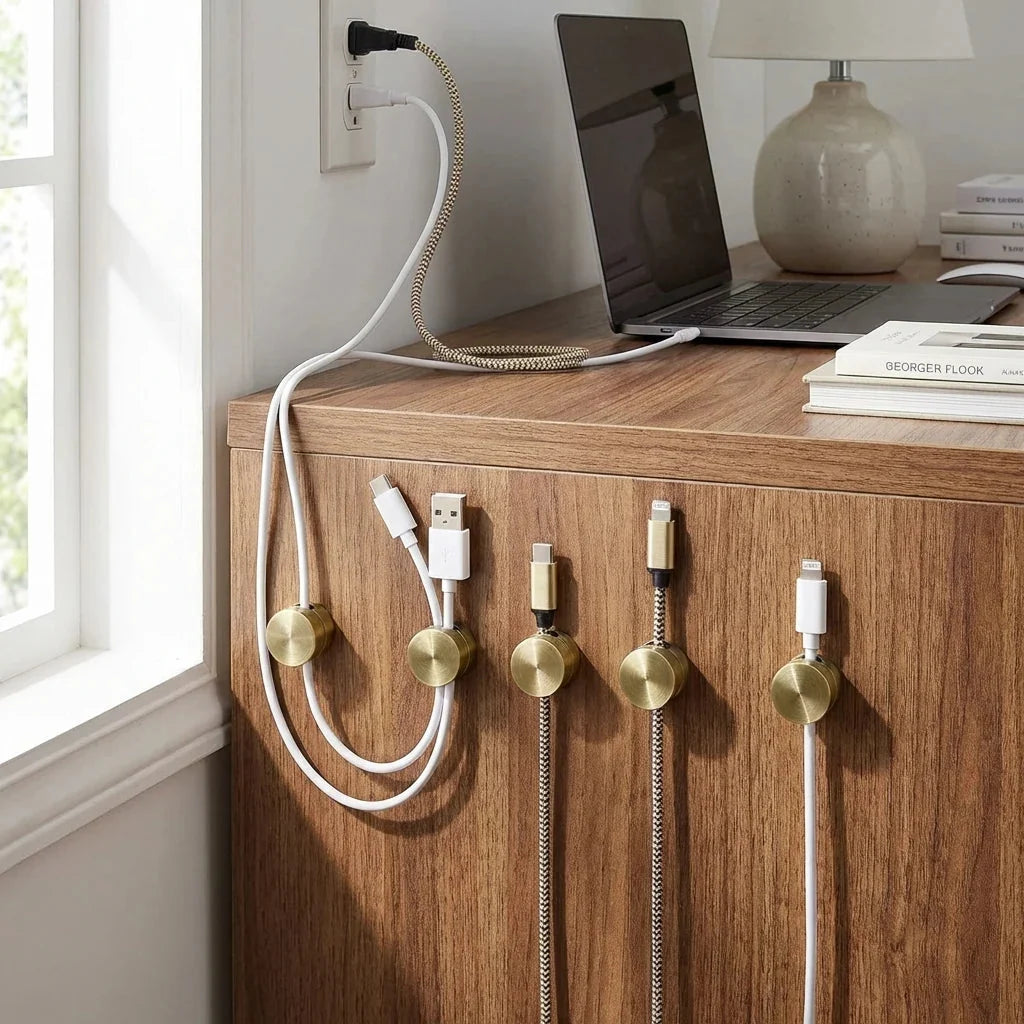 Cable Clips Metal Screw-Mount Set of 3