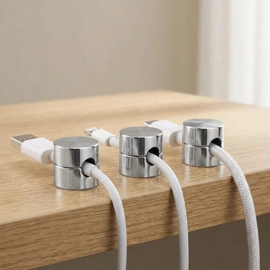 Cable Clips Metal Screw-Mount Set of 3