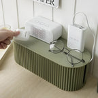 Cable Management Box Ribbed Design & Flat Lid 11x33cm