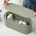 Cable Management Box Ribbed Design & Flat Lid 11x33cm