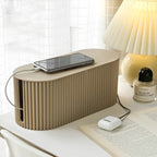 Cable Management Box Ribbed Design & Flat Lid 11x33cm