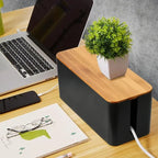 Cable Organizer Box Secure Lid Side Openings