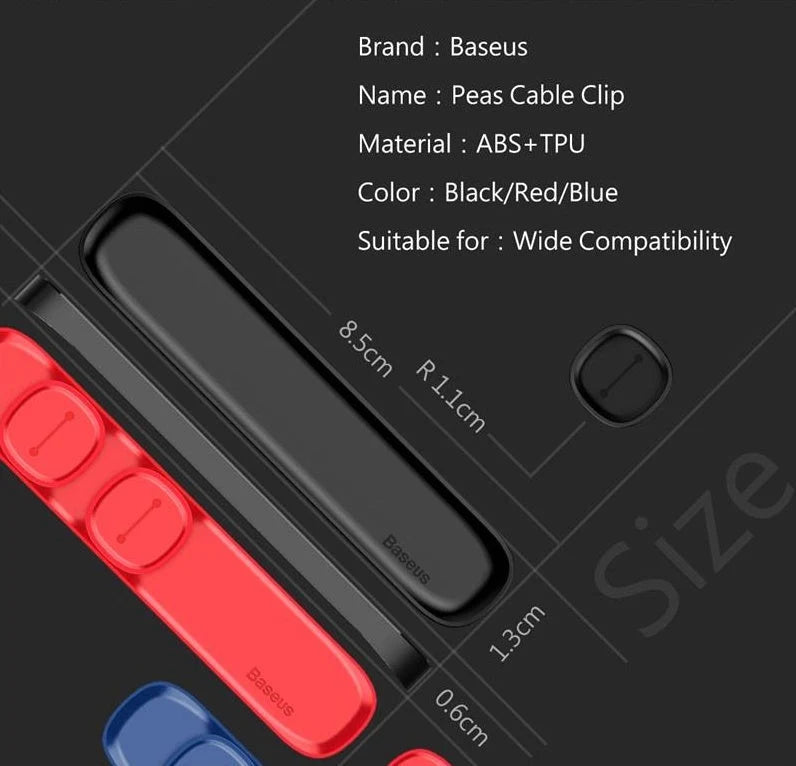 Cable Organizer Magnetic Clip For Round & Noodle Cables
