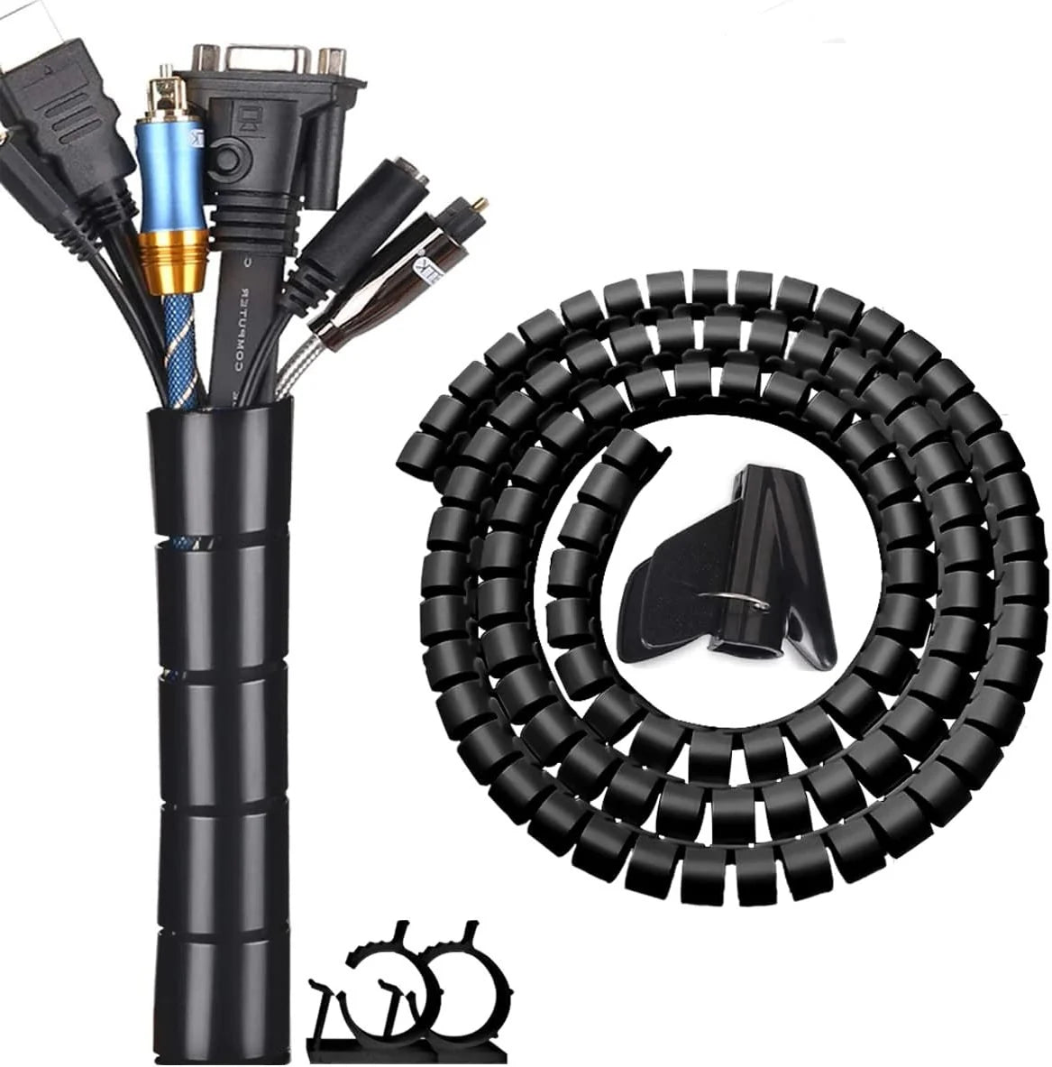 Cable Organizer Sleeve Expandable Heat-Resistant & Pet-Safe