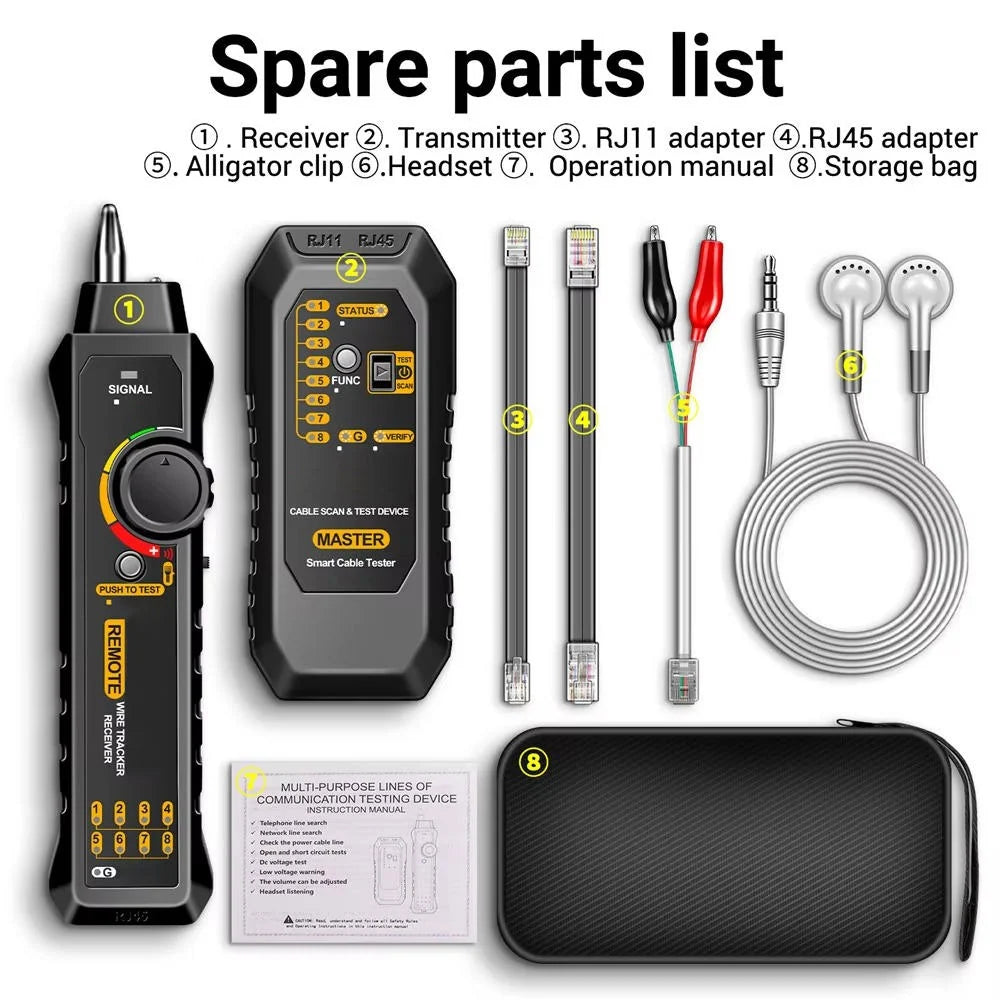 Cable Tester RJ45 & RJ11 Sequence Lights LED Flashlight