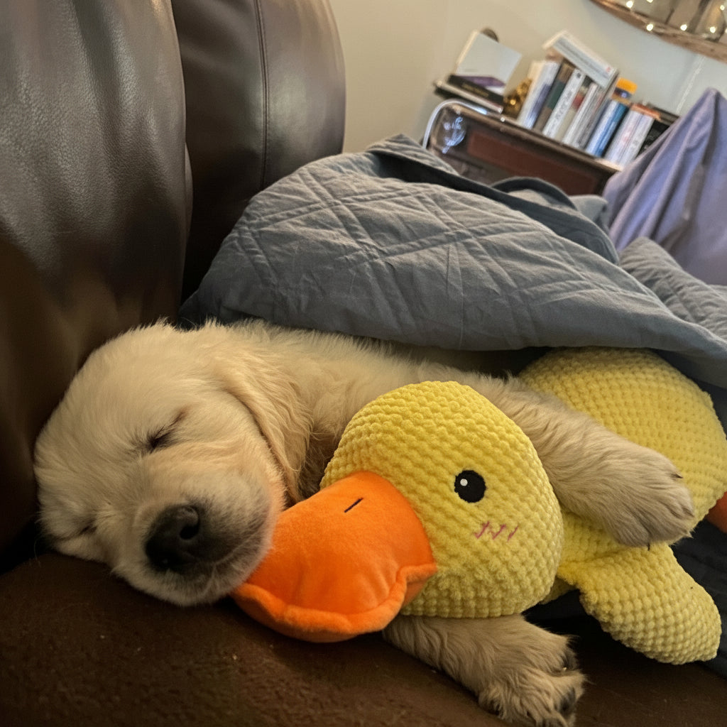 Calming Dog Toy Quacking Sound Durable & Pet-Safe Fabric