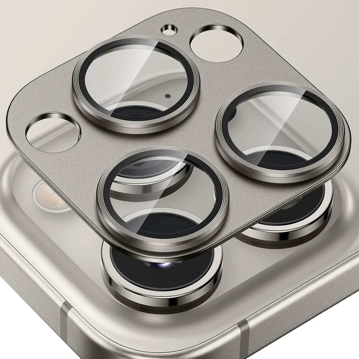 Camera Lens Protector Metal Frame & Tempered Glass