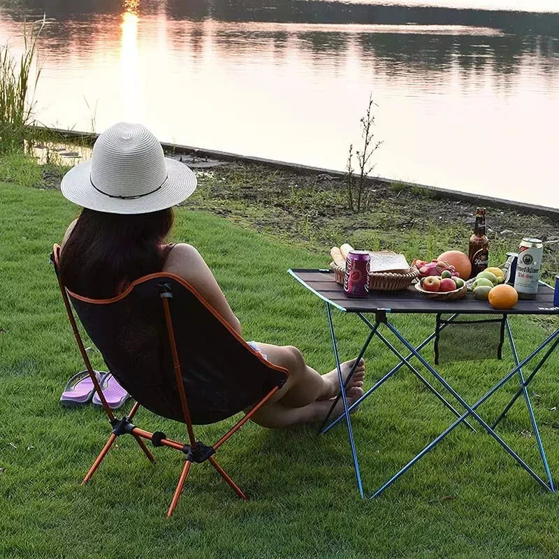 Camping Chair & Beach Blanket Set Ultralight Mesh Sand-Resistant