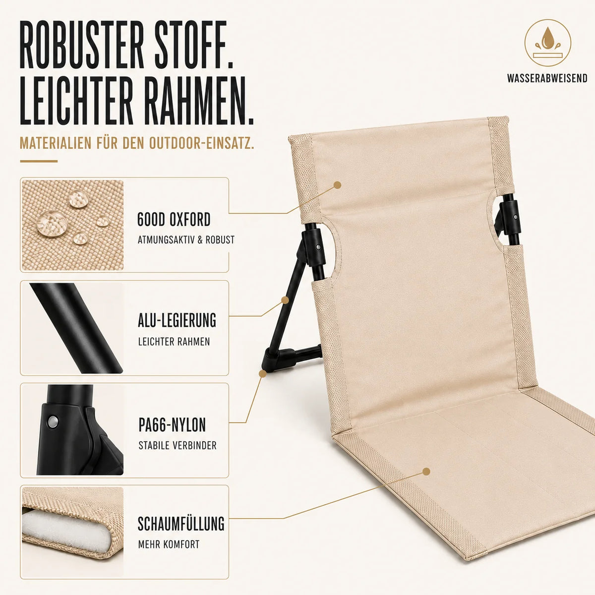 Camping Chair Ultralight & Compact Ergonomic Backrest