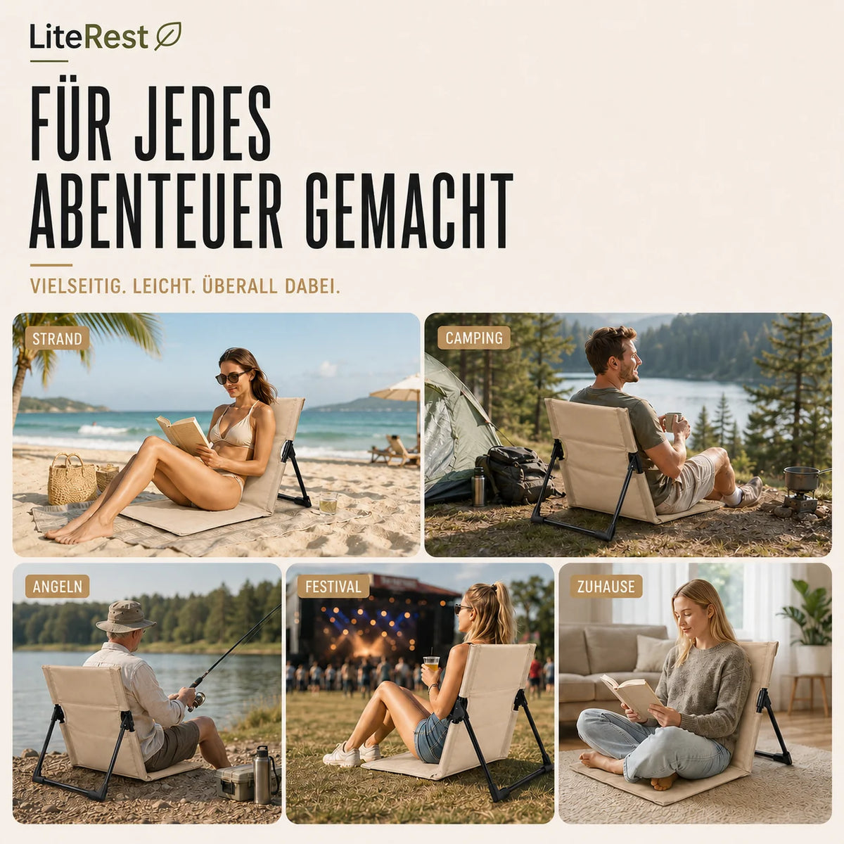 Camping Chair Ultralight & Compact Ergonomic Backrest