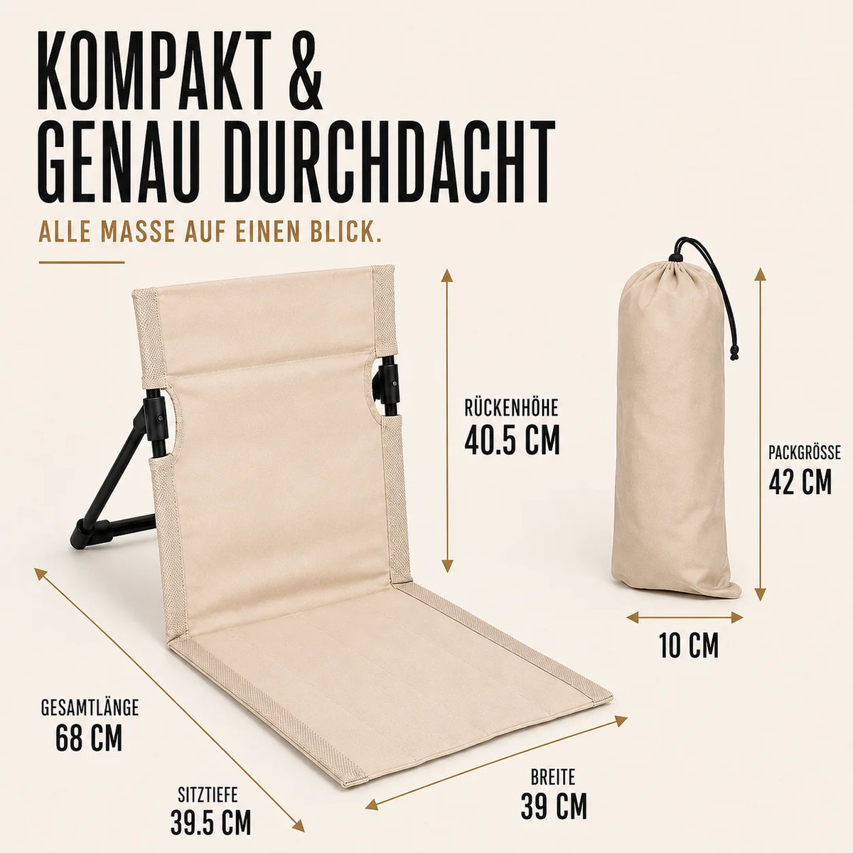 Camping Chair Ultralight & Compact Ergonomic Backrest
