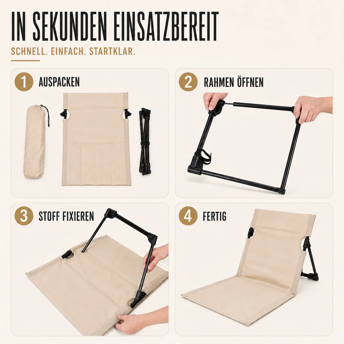 Camping Chair Ultralight & Compact Ergonomic Backrest