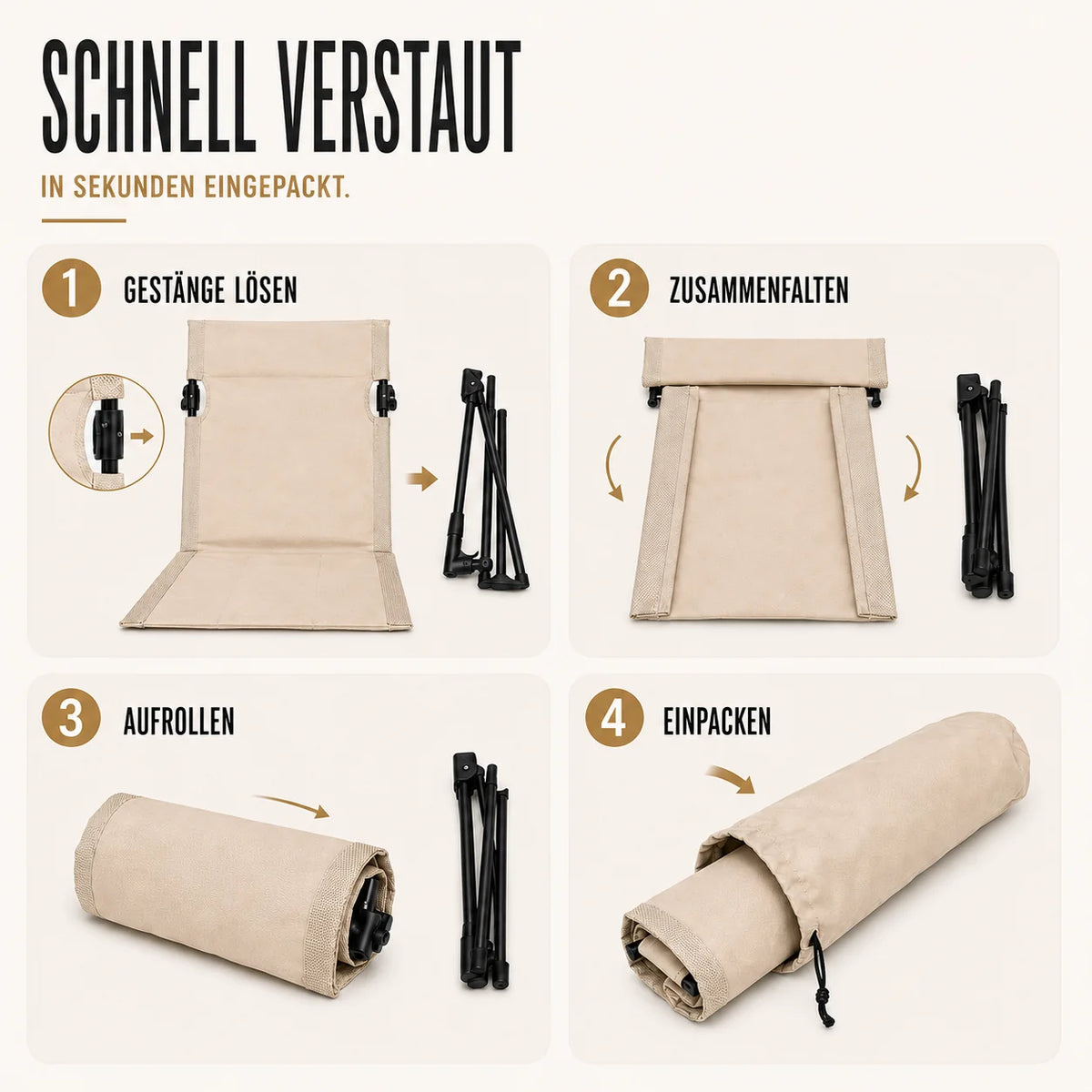 Camping Chair Ultralight & Compact Ergonomic Backrest