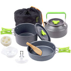 Camping Cookware Kit Lightweight Hard Alumina