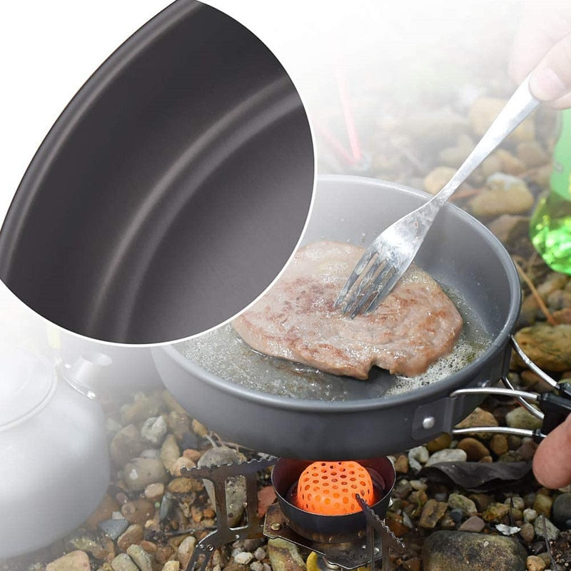 Camping Cookware Kit Lightweight Hard Alumina
