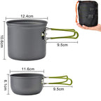 Camping Cookware Kit Lightweight Hard Alumina