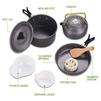 Camping Cookware Kit Lightweight Hard Alumina