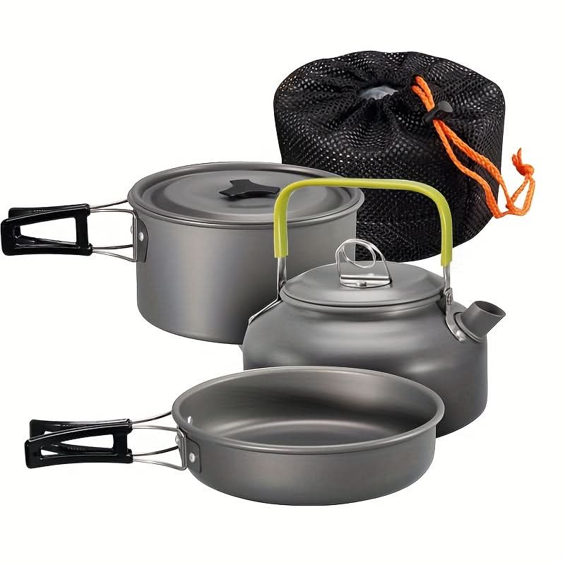 Camping Cookware Set Lightweight & Compact Heat-Resistant