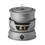 Camping Cookware Set Lightweight Wind-Resistant Aluminum & Stainless Steel